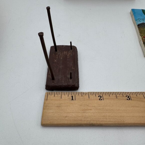 Prickly pear road runner painted tile southwest Arizona scene blue sky small tin - Picture 16 of 16